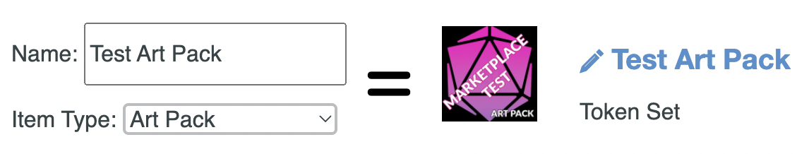 Un'immagine che mostra che un tipo di oggetto Pacchetto d'arte è etichettato come un -Token Set- nella pagina di gestione degli oggetti.png